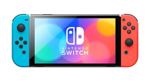 Nintendo Switch (OLED model) Neon Red Neon Blue Set - Image 2