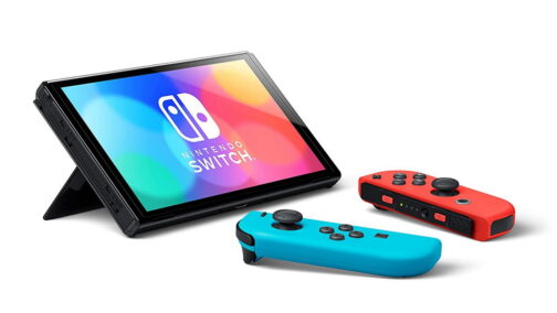 Nintendo Switch (OLED model) Neon Red Neon Blue Set - Image 4